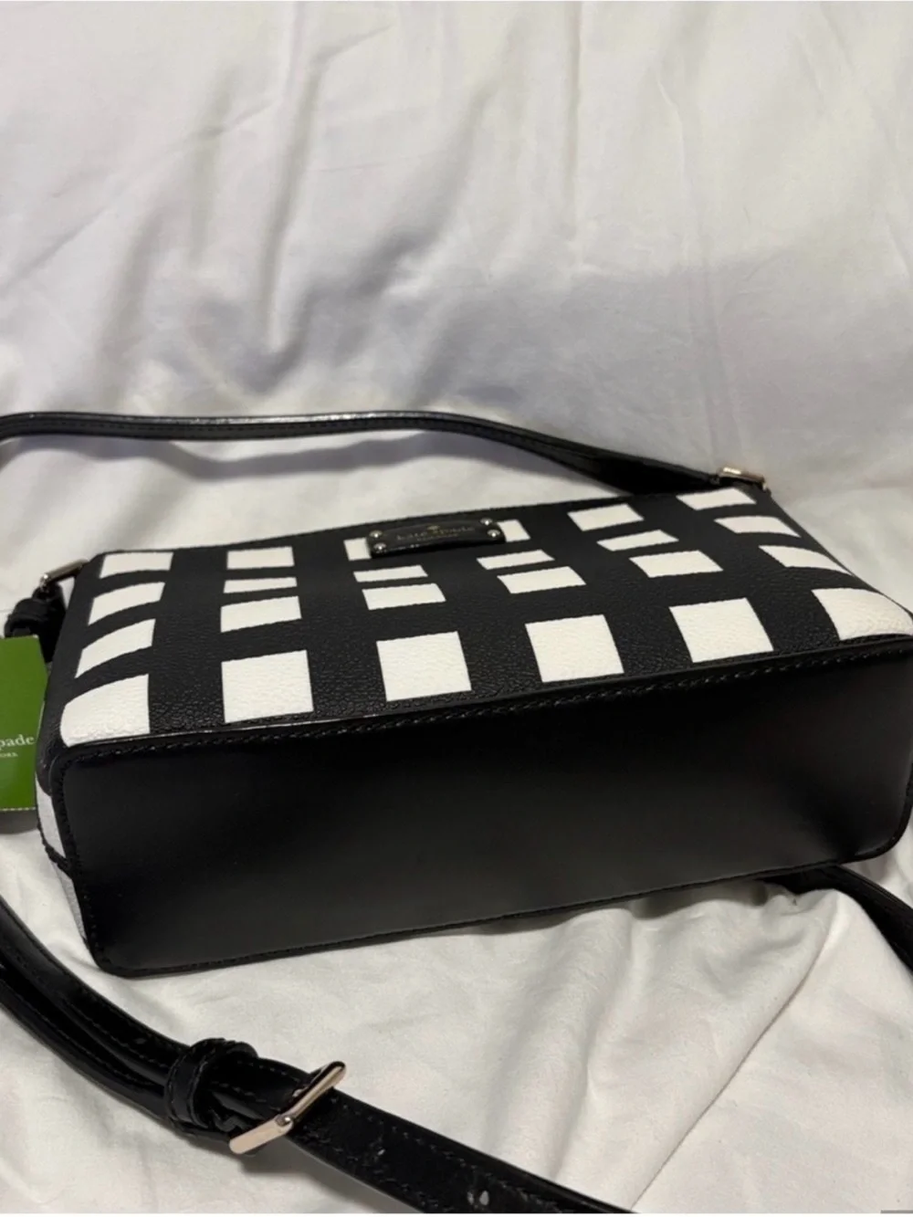 kate spade Black & White Gingham Crossbody Bag